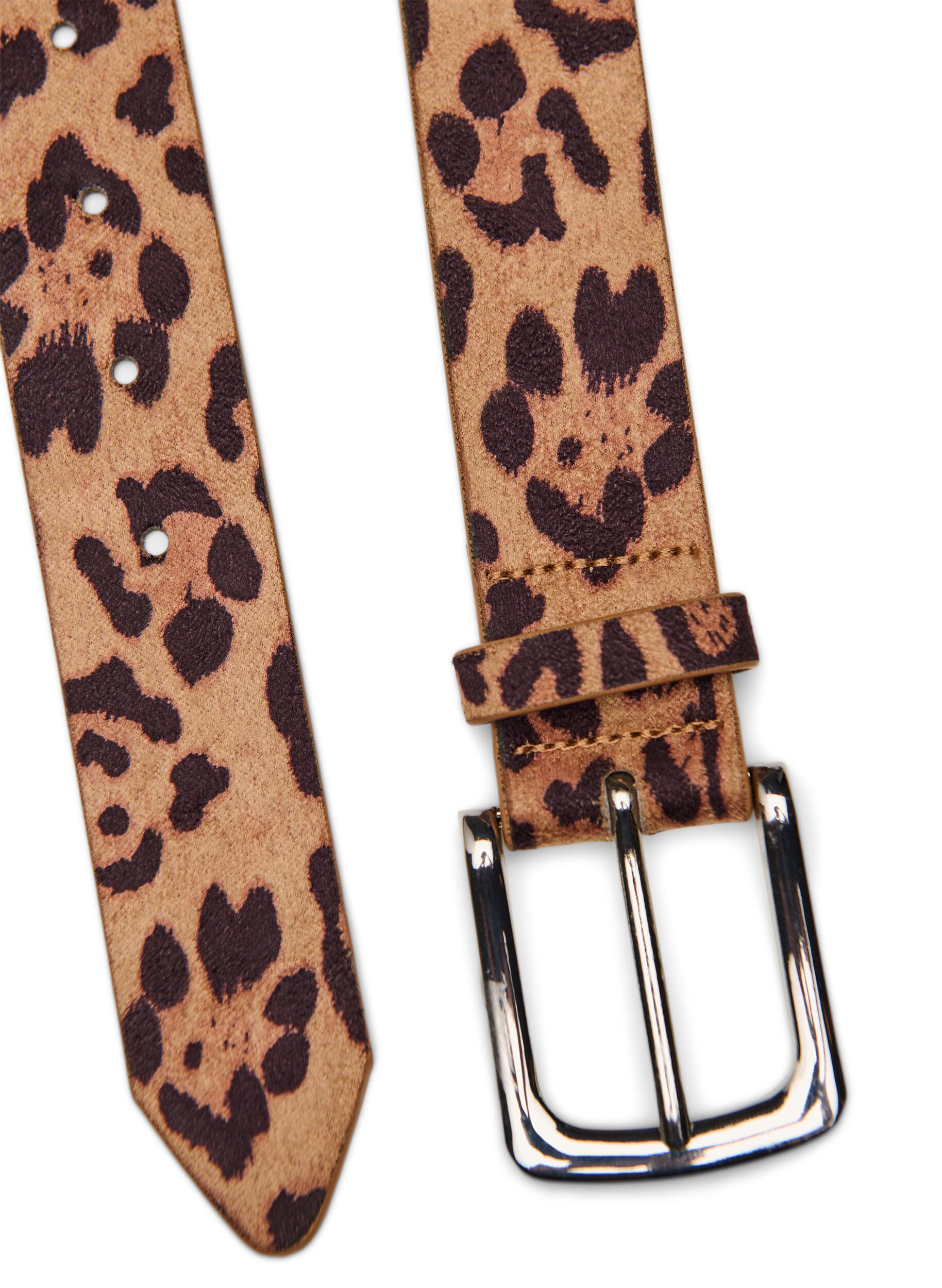 Zizzi B&aelig;lte med leopardm&oslash;nster, Brun, Packshot image number 2