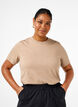 Basis t-shirt i bomuld med rund hals , Beige, Model image number 0