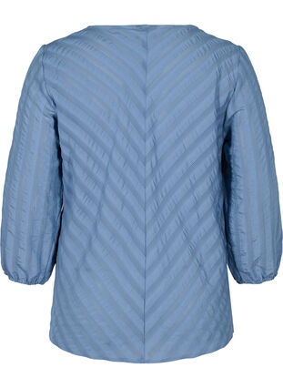Bluse med 3/4 ærmer, Coronet Blue, Packshot image number 1