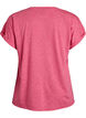 L&oslash;s tr&aelig;nings t-shirt med korte &aelig;rmer, Lyser&oslash;d, Packshot image number 1
