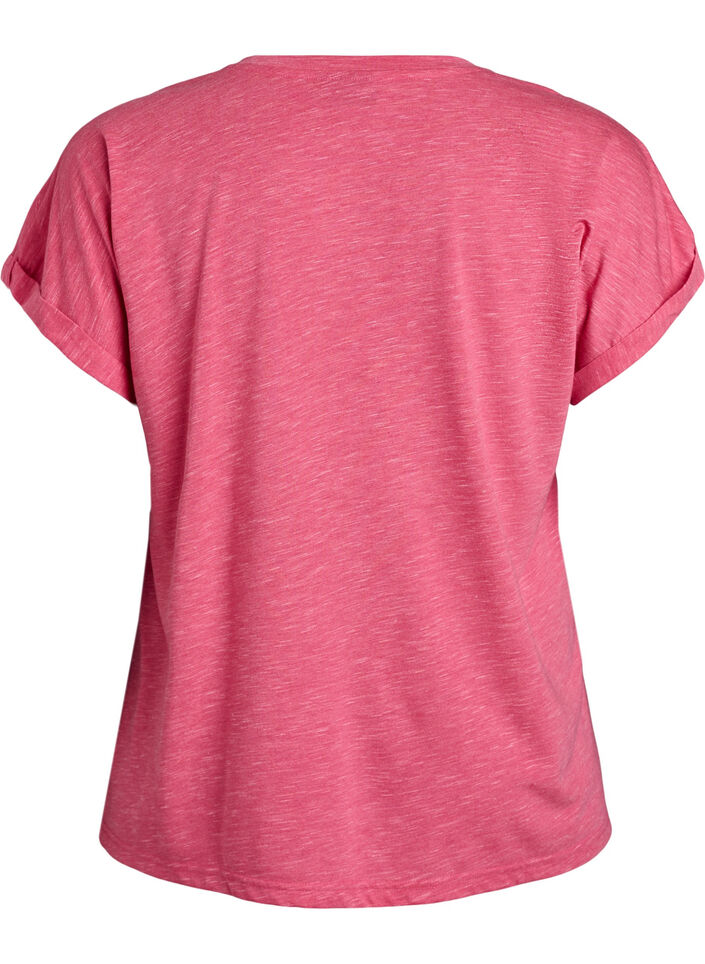 L&oslash;s tr&aelig;nings t-shirt med korte &aelig;rmer, Lyser&oslash;d, Packshot image number 1