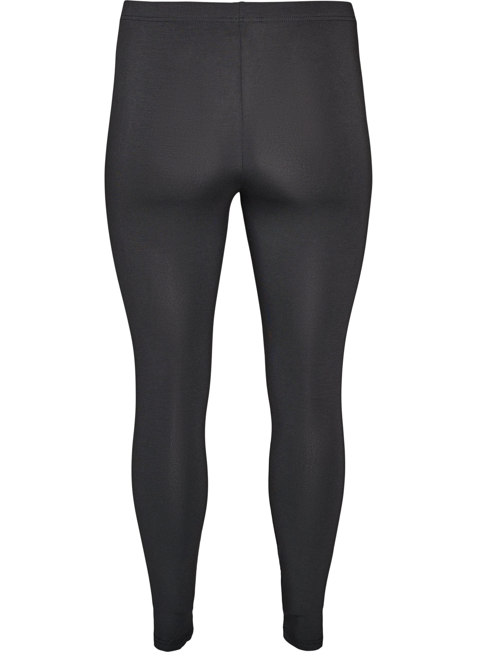 ZizziBasis leggings i viskose, Gr&aring;, Packshot image number 1