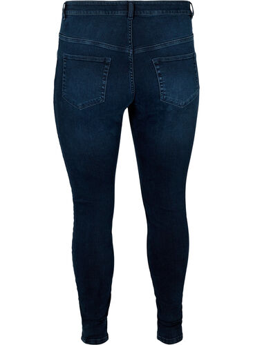 Super slim Amy jeans med høj talje, Blue/Black Denim, Packshot image number 1
