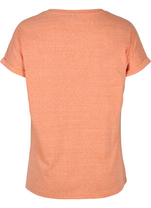 Meleret t-shirt i bomuld, Amberglow Melange, Packshot image number 1