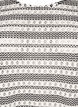 Crochet bluse med 3/4 ærmer, Black White, Packshot image number 2