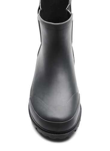 Kort gummistøvle med wide fit , Black/Black, Packshot image number 3