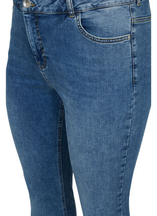 Super slim Amy jeans i bomuldsmix, Blue denim, Packshot image number 2