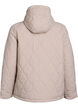 Quiltet jakke med hætte og lommer, Beige, Packshot image number 1