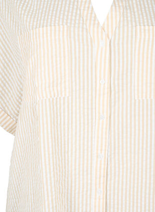 Stribet skjorte med brystlommer, Natrual/S. Stripe, Packshot image number 2