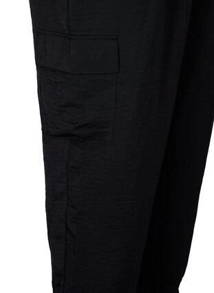 Bukser med cargolommer, Black, Packshot image number 3