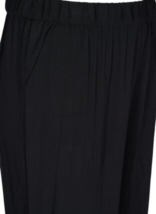 Viskose bukser med lommer , Black, Packshot image number 2