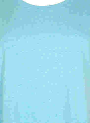 Meleret t-shirt med korte ærmer, Blue Atoll Mél, Packshot image number 2