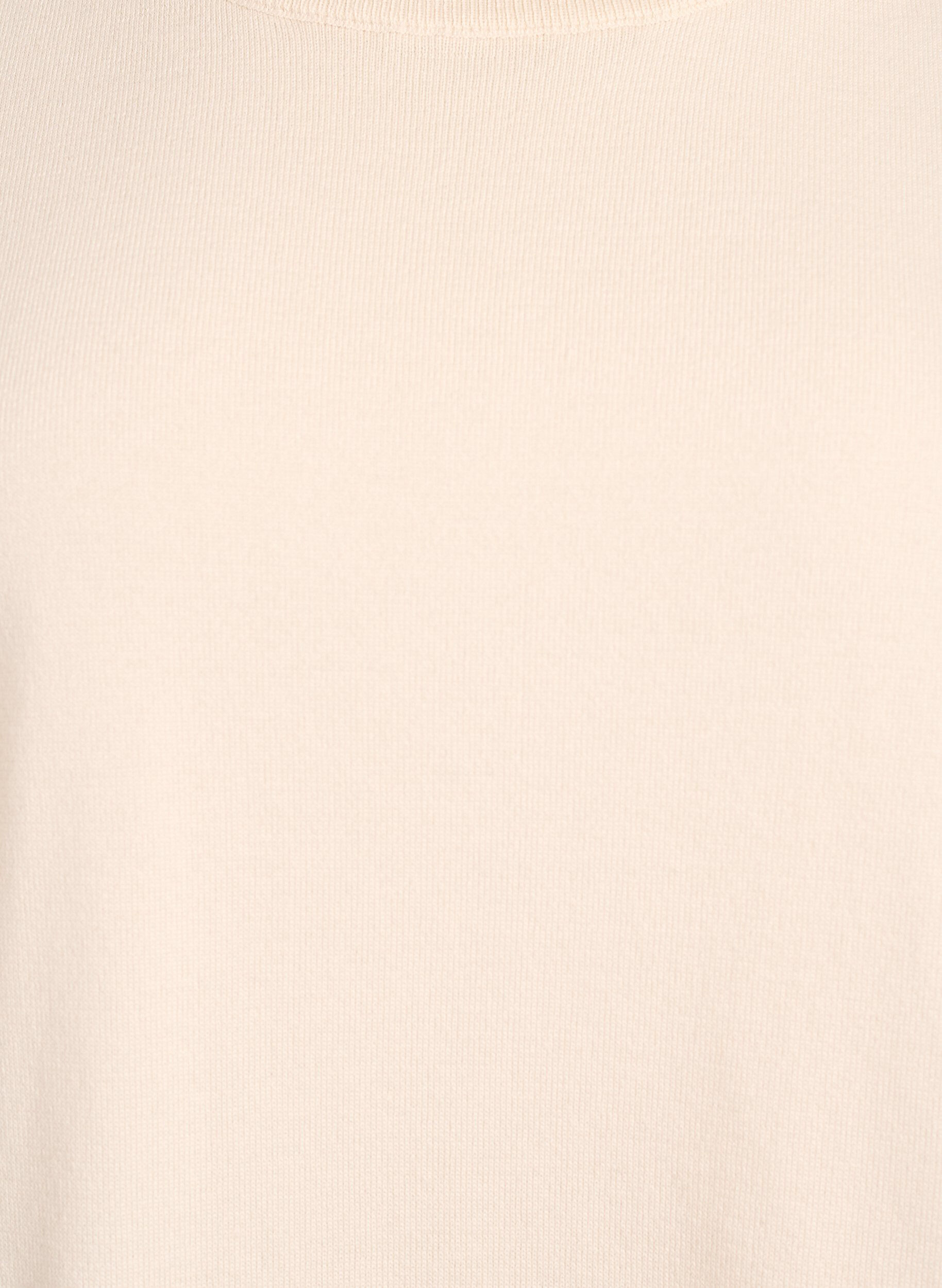 ZizziFinstrikket bluse med korte &aelig;rmer, Beige, Packshot image number 2