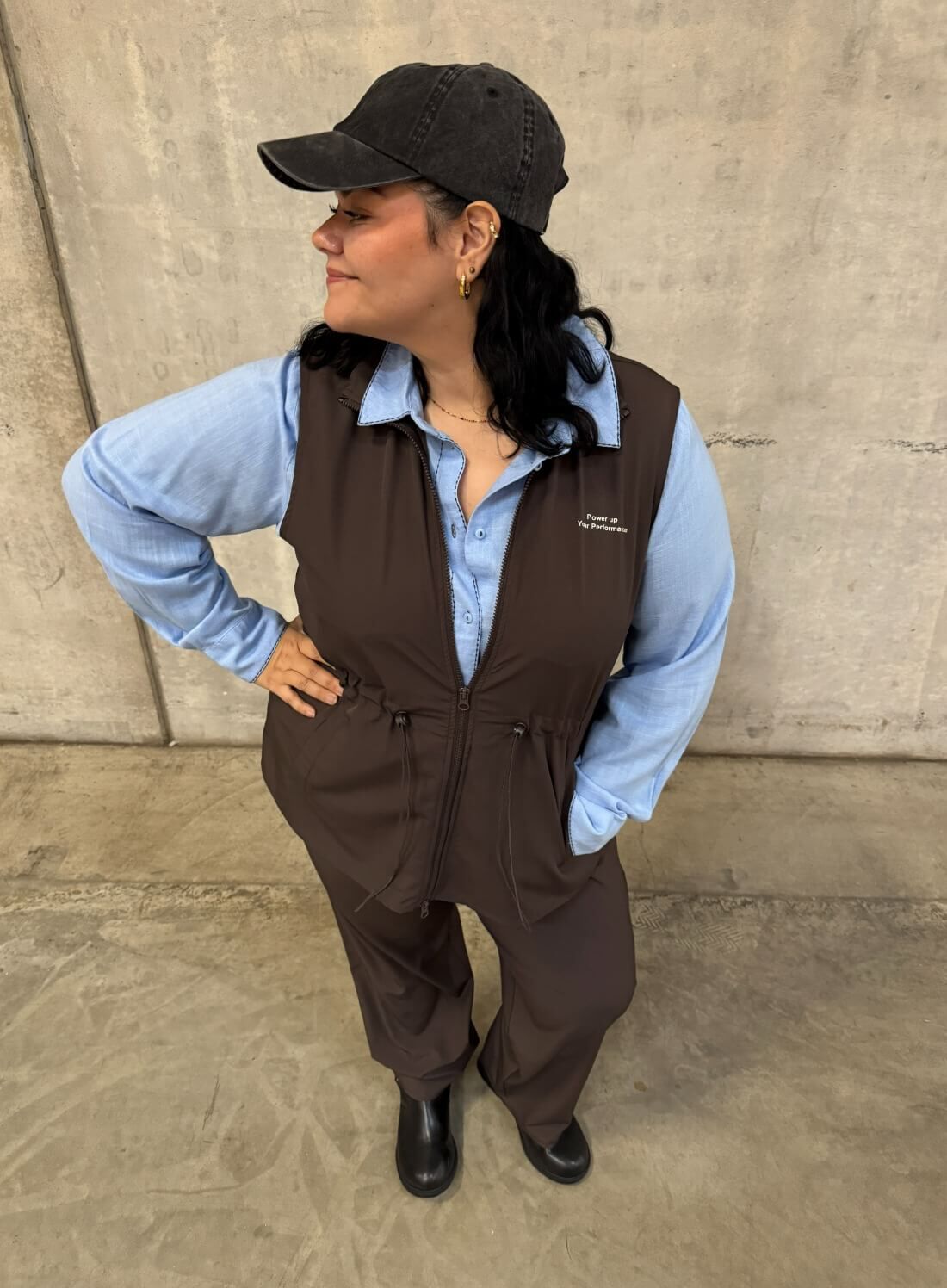 Zizzi Brun og bl&aring; nuancer, , Model