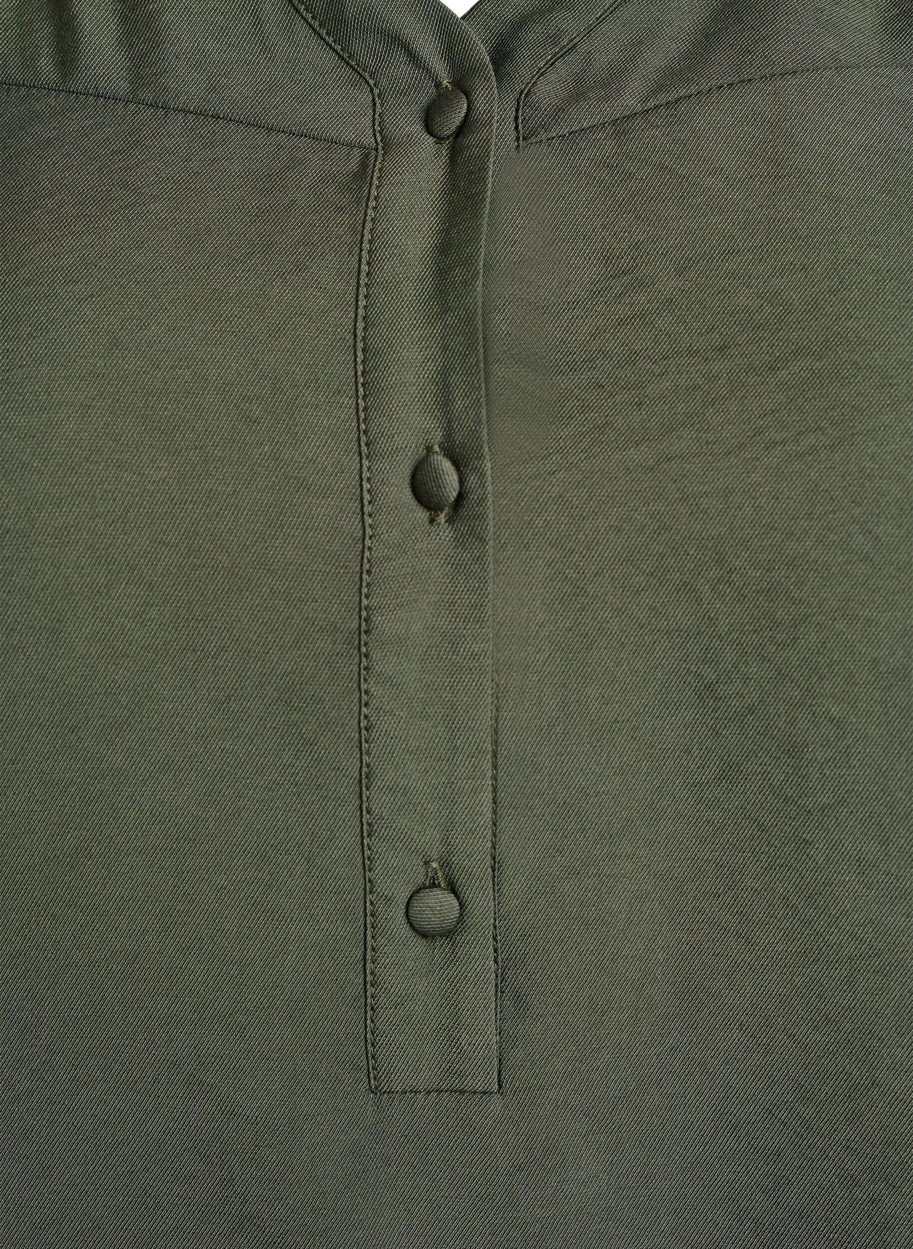 Zizzi Viskosebluse med smock og rynkedetaljer, Gr&oslash;n, Packshot image number 2