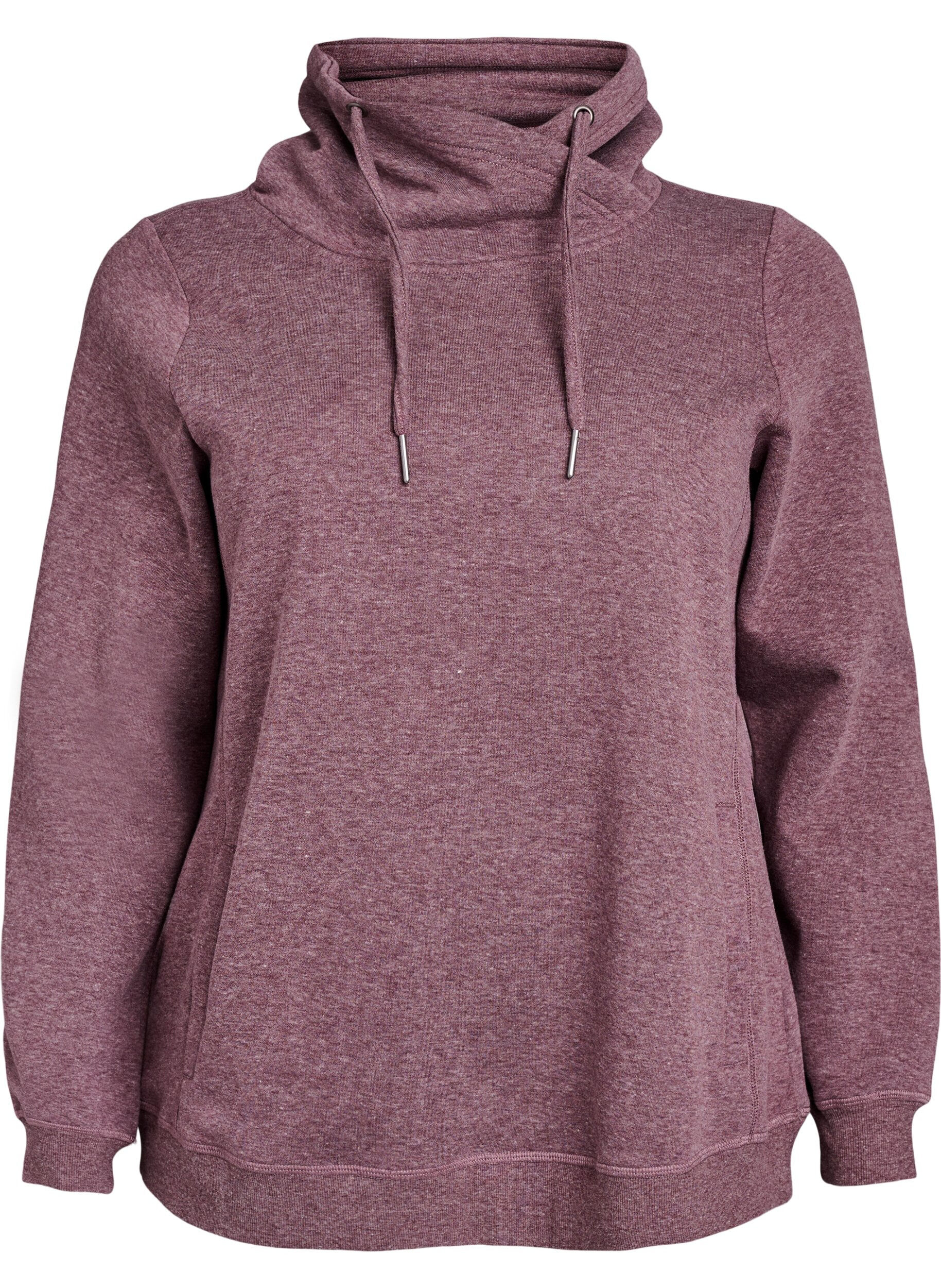 FLASH - Sweatshirt med h&oslash;j krave og lommer
