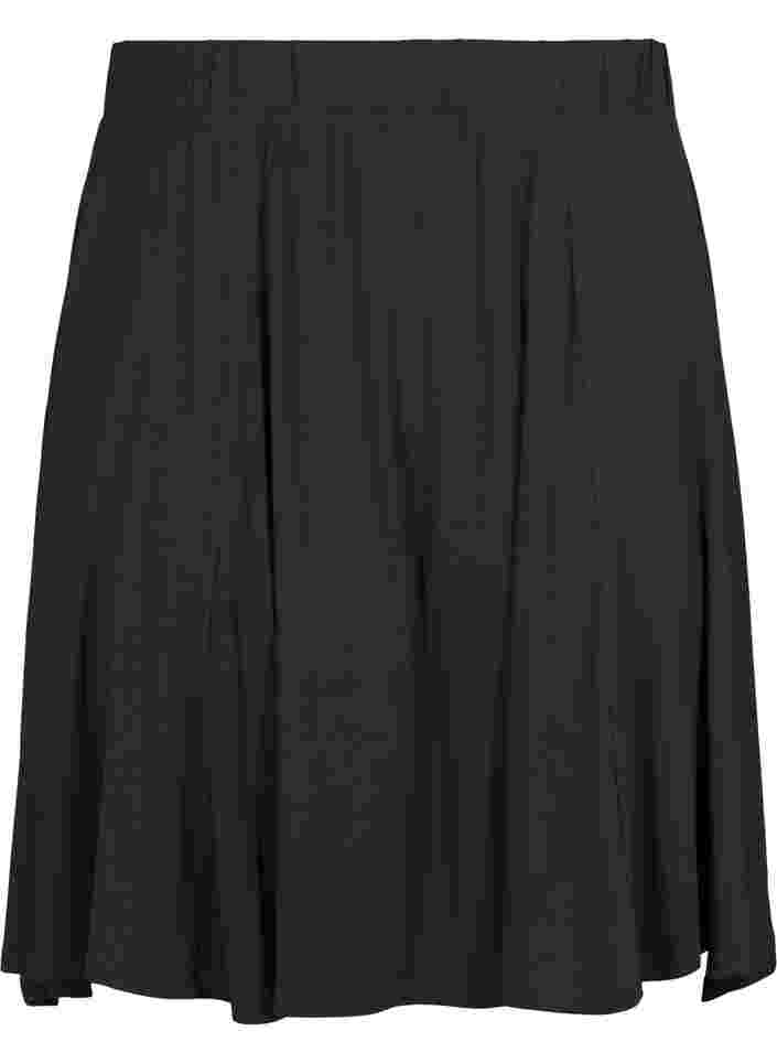 Løs nederdel i viskose, Black, Packshot image number 1