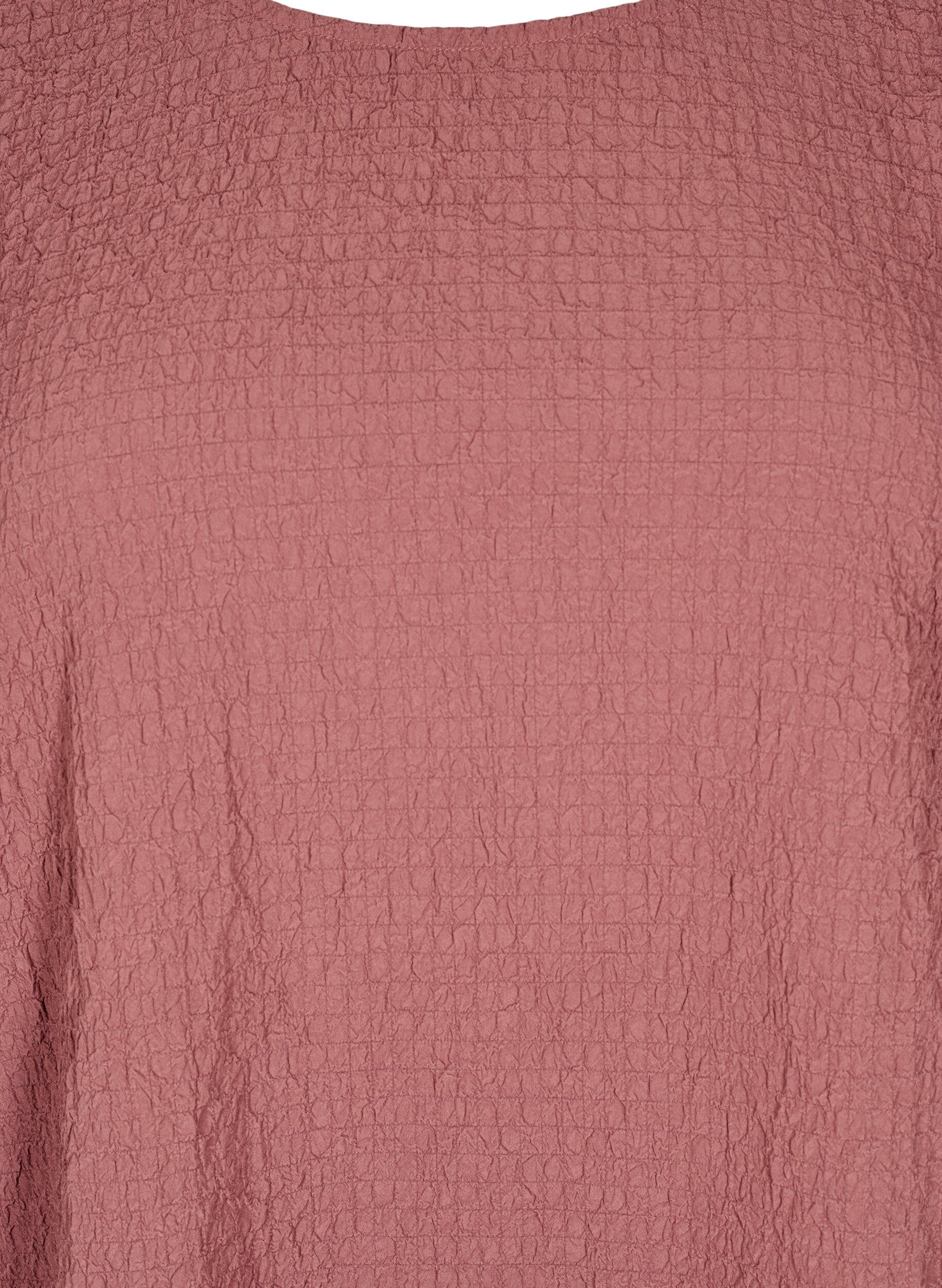 Zizzi FLASH - Lang&aelig;rmet bluse med sm&aring; blomster , Rose Brown, Packshot image number 2