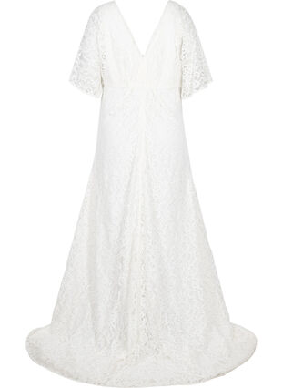 Blonde brudekjole med slids, Star White, Packshot image number 1