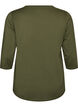 Tr&aelig;ningsbluse med 3/4 &aelig;rmer, Gr&oslash;n, Packshot image number 1
