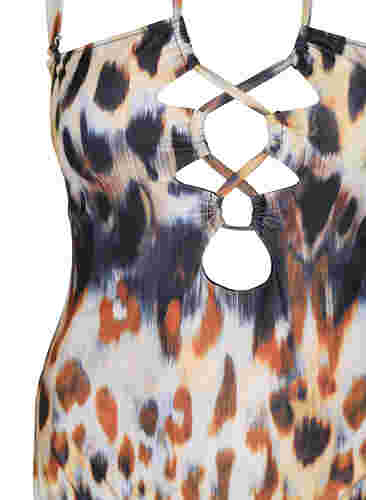 Printet badedragt med aftagelige stropper, Abstract Leopard, Packshot image number 2