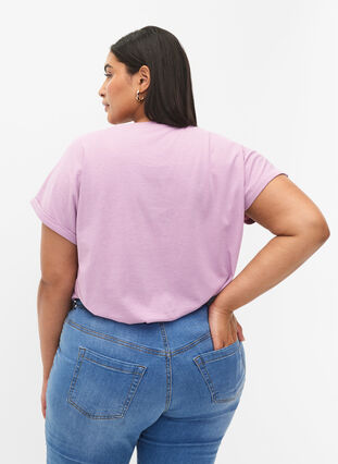 Kortærmet t-shirt i bomuldsblanding, Lavender Mist, Model image number 1
