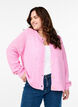 Strikcardigan med uld og knapper, Begonia Pink Mel., Model image number 0