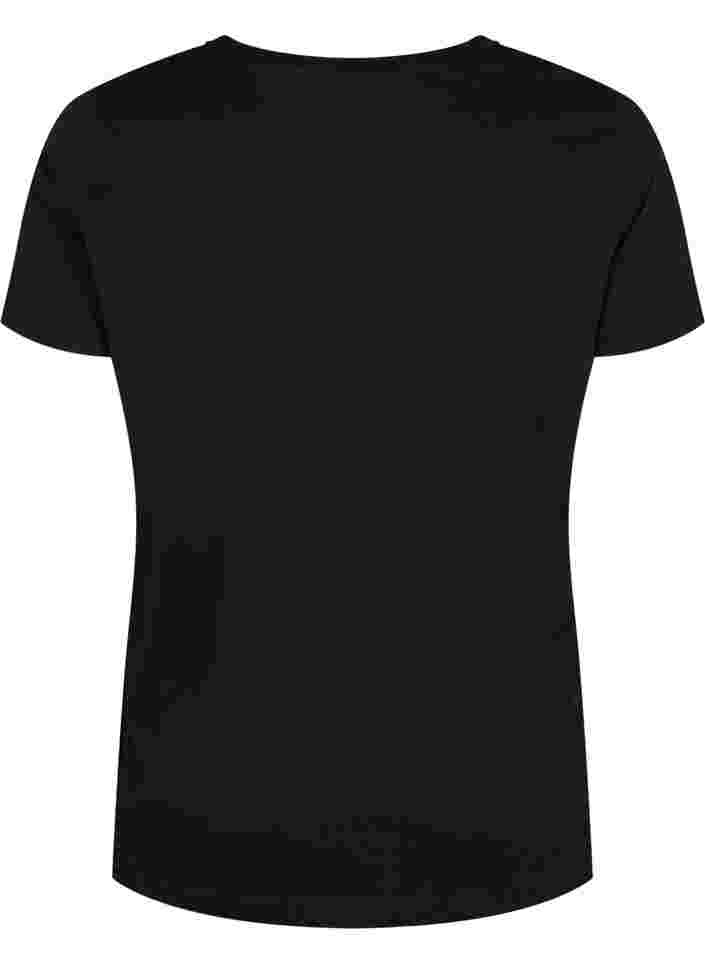 Trænings t-shirt med print, Black w. turn, Packshot image number 1