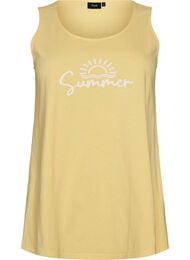 Bomuldstop med a-form, Gul