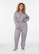 Pyjamasbukser i bomuld med h&oslash;j talje, R&oslash;d, Model image number 0