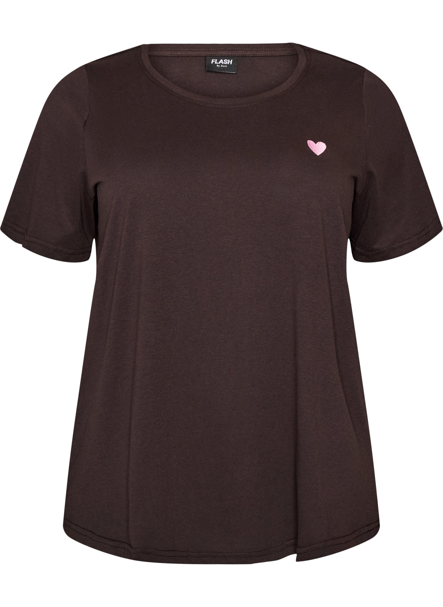 ZizziT-shirt med motiv, Brun, Packshot image number 0