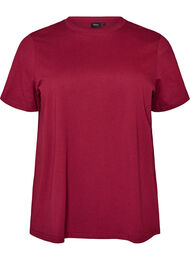 Basis t-shirt i bomuld med rund hals , R&oslash;d