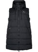 Sporty vest med hætte og lommer, Black, Packshot image number 0