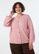 Cardigan i bl&oslash;d strik med guldfarvede knapper, Lyser&oslash;d, Model image number 0