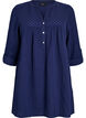 Tunika i bomuldsmusselin med broderi anglaise, Bl&aring;, Packshot image number 0