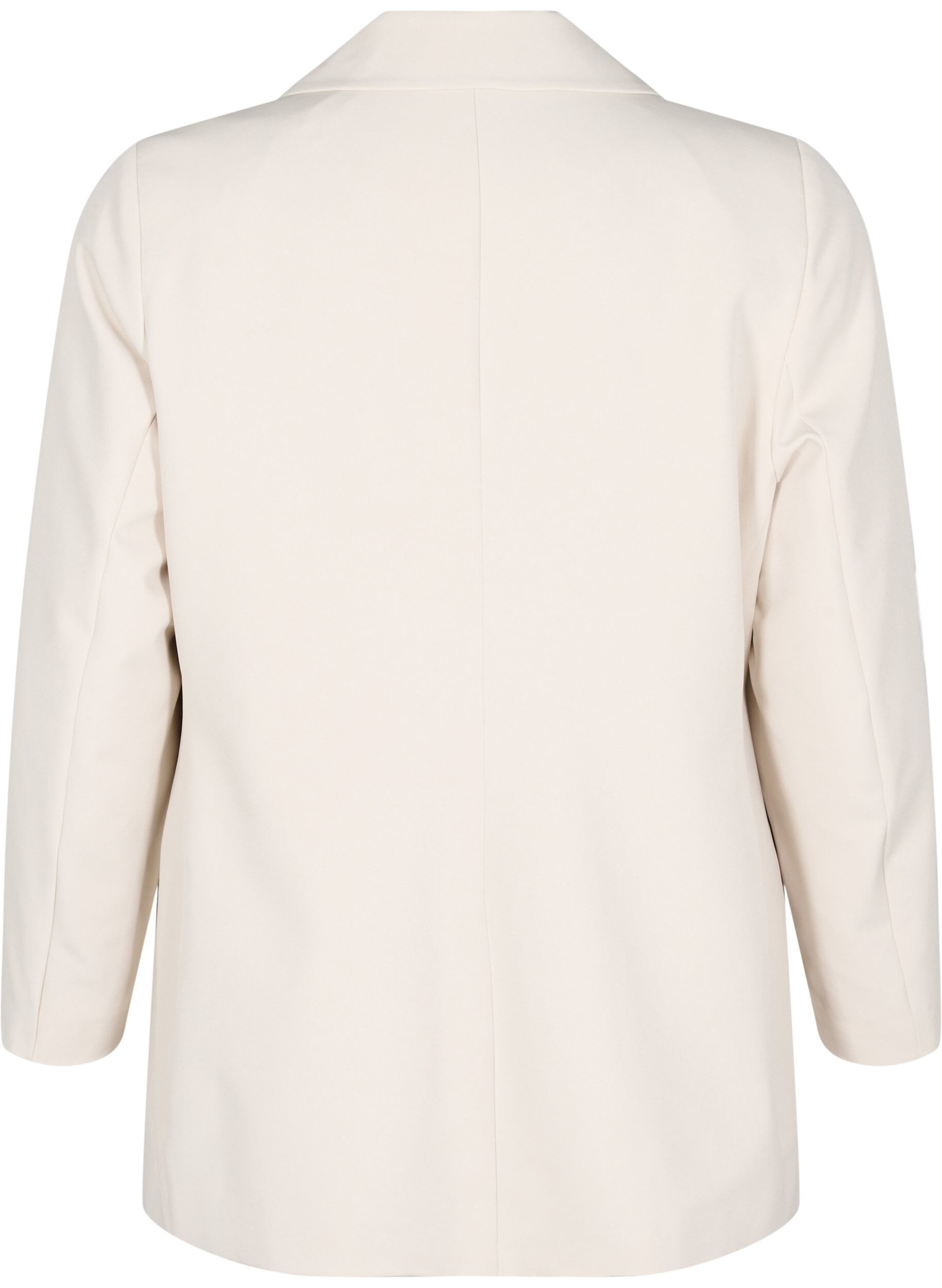 Zizzi Klassisk blazer med knaplukning, Beige, Packshot image number 1