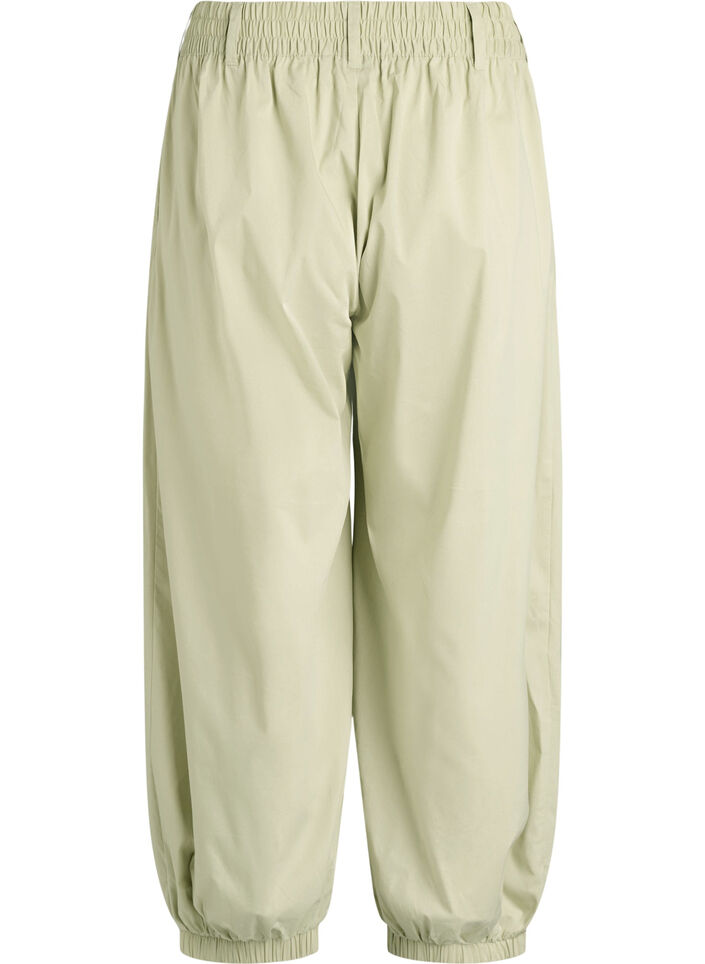 Ballonbukser med h&oslash;j talje og elastisk linning, Gr&oslash;n, Packshot image number 1