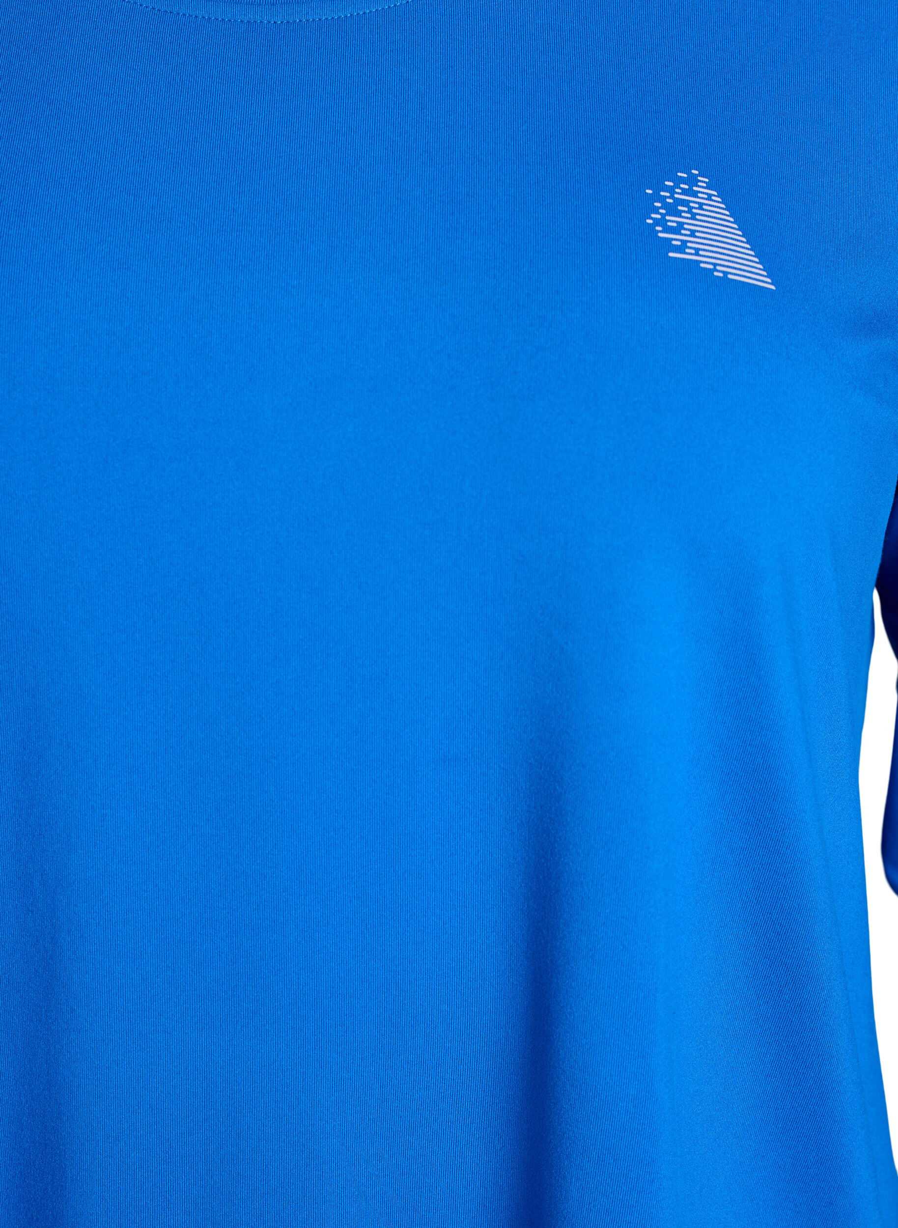 ZizziTr&aelig;ningsbluse med 3/4 &aelig;rmer., Bl&aring;, Packshot image number 2