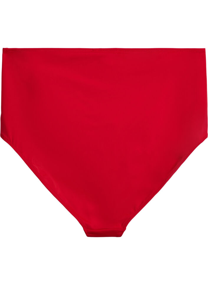 Bikini underdel med h&oslash;j talje, R&oslash;d, Packshot image number 1