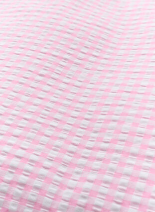 Ternet sengesæt i bomuld, Rose/White Check, Packshot image number 3