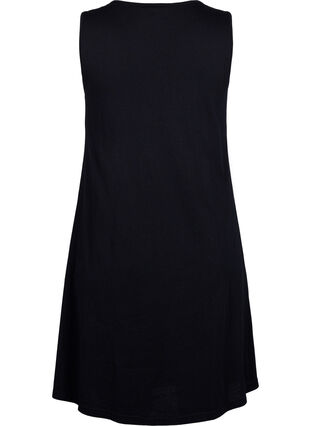 Ærmeløs bomulds kjole med a-shape, Black W. Summer, Packshot image number 1