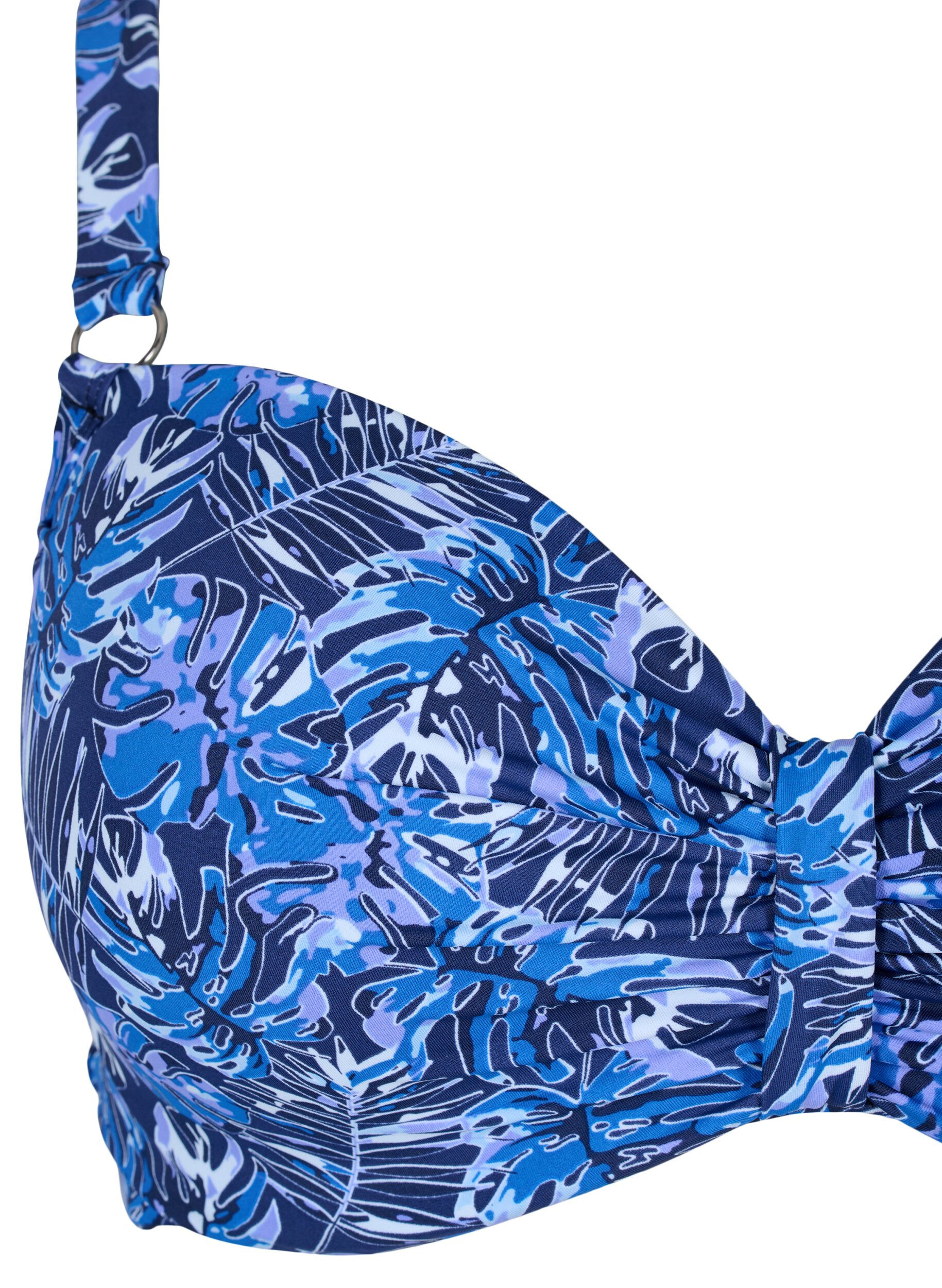ZizziBikini bh med b&oslash;jle og m&oslash;nster, Bl&aring;, Packshot image number 2