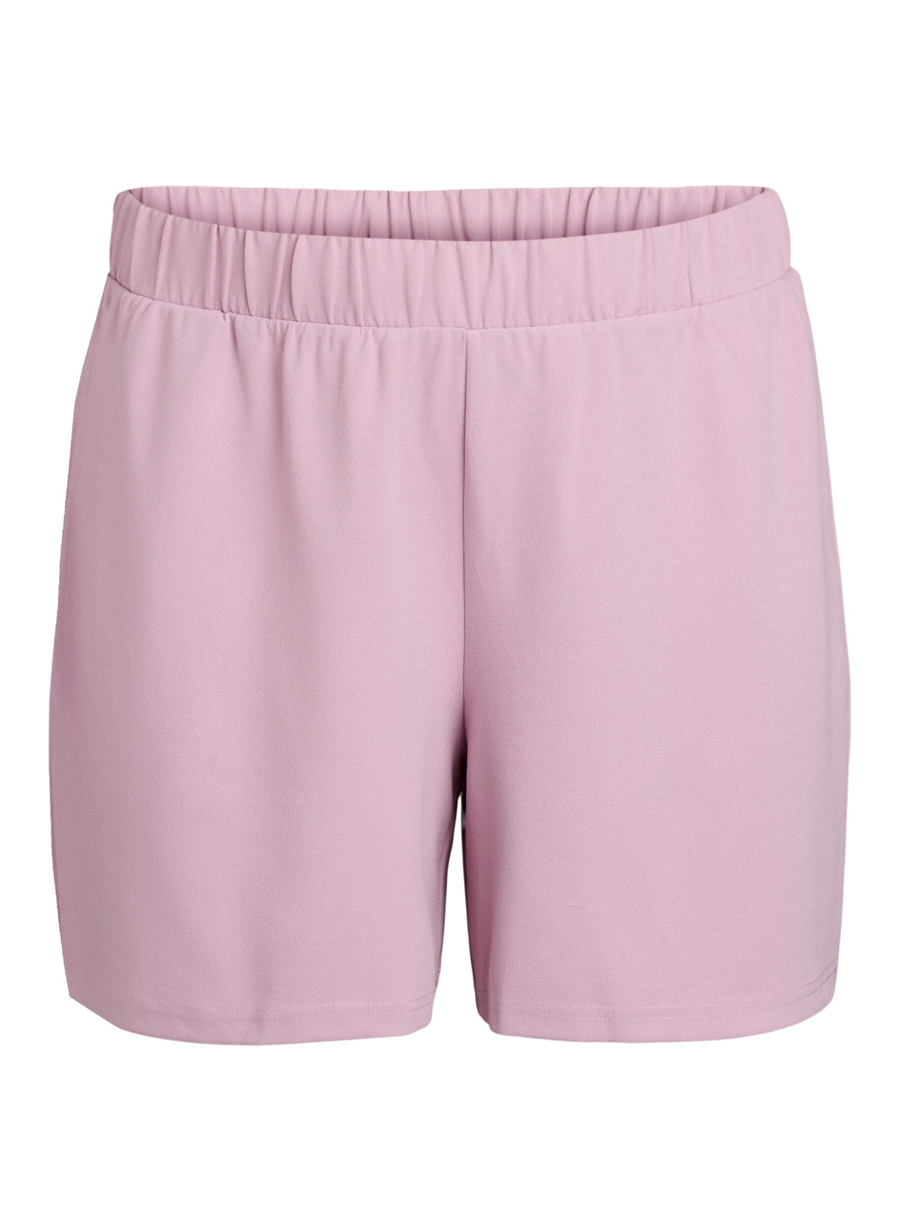 Zizzi FLASH - L&oslash;se shorts med lommer, Lyser&oslash;d, Packshot image number 0