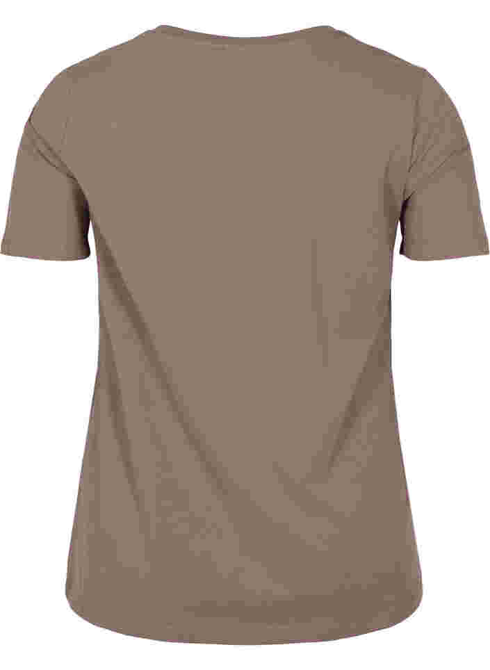 Basis t-shirt med v-hals, Iron, Packshot image number 1