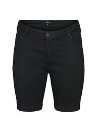 Slim fit Emily shorts med regul&aelig;r talje, Sort