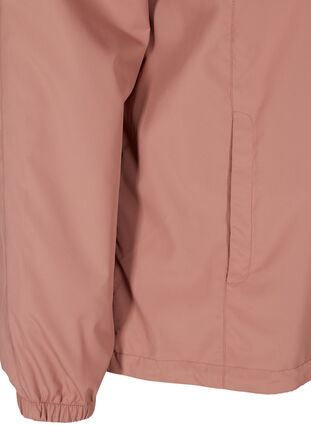 Kort jakke med lynlås og hætte, Burlwood, Packshot image number 3