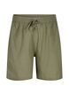 Løse shorts i bomuldsmix med hør, Deep Lichen Green, Packshot image number 0