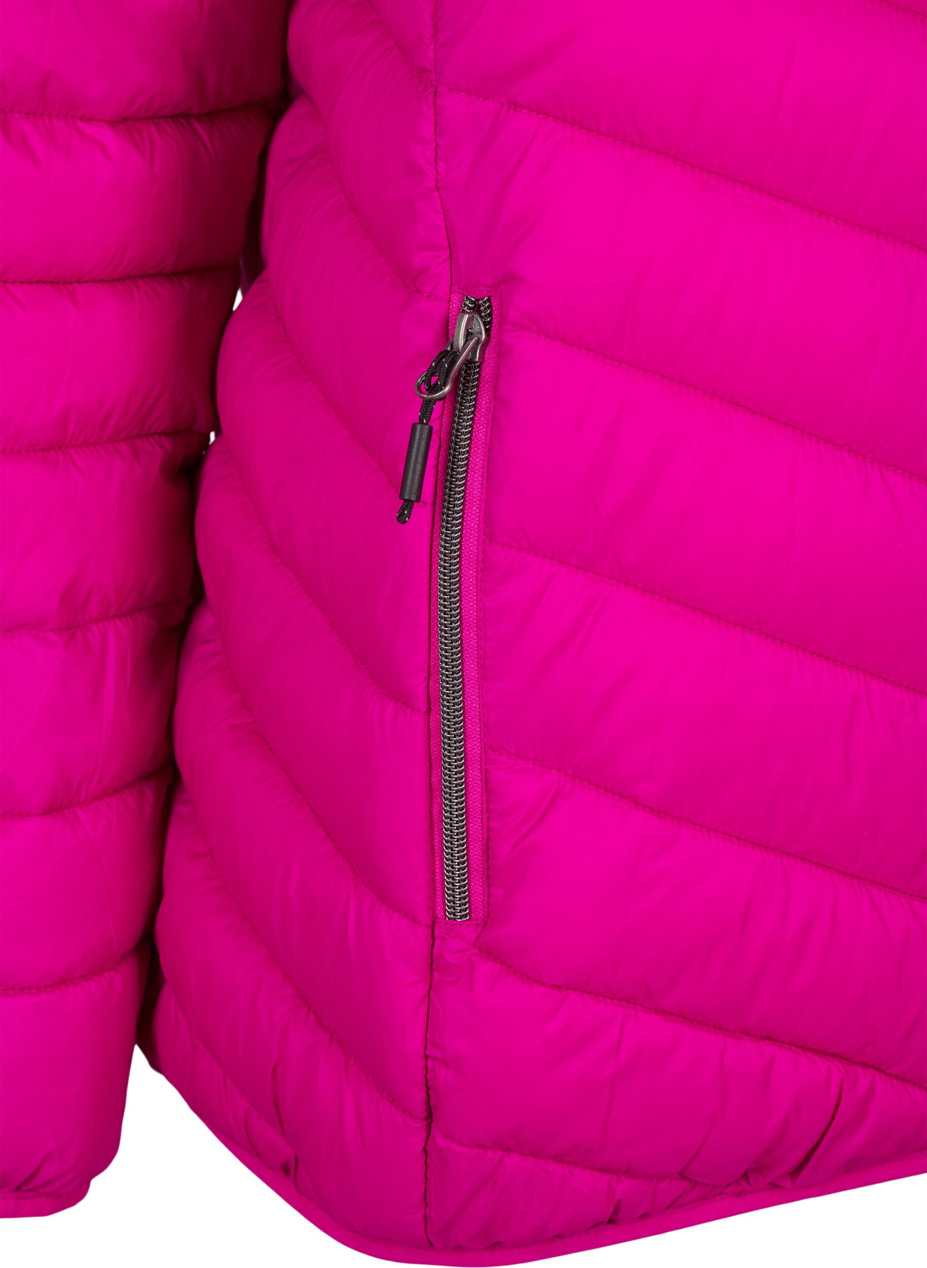 ZizziLetv&aelig;gts jakke med h&aelig;tte, Lyser&oslash;d, Packshot image number 3