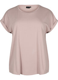 Kortærmet t-shirt i bomuldsblanding, Lyserød