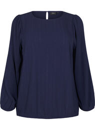 Bluse med sølv glimmer, Blå